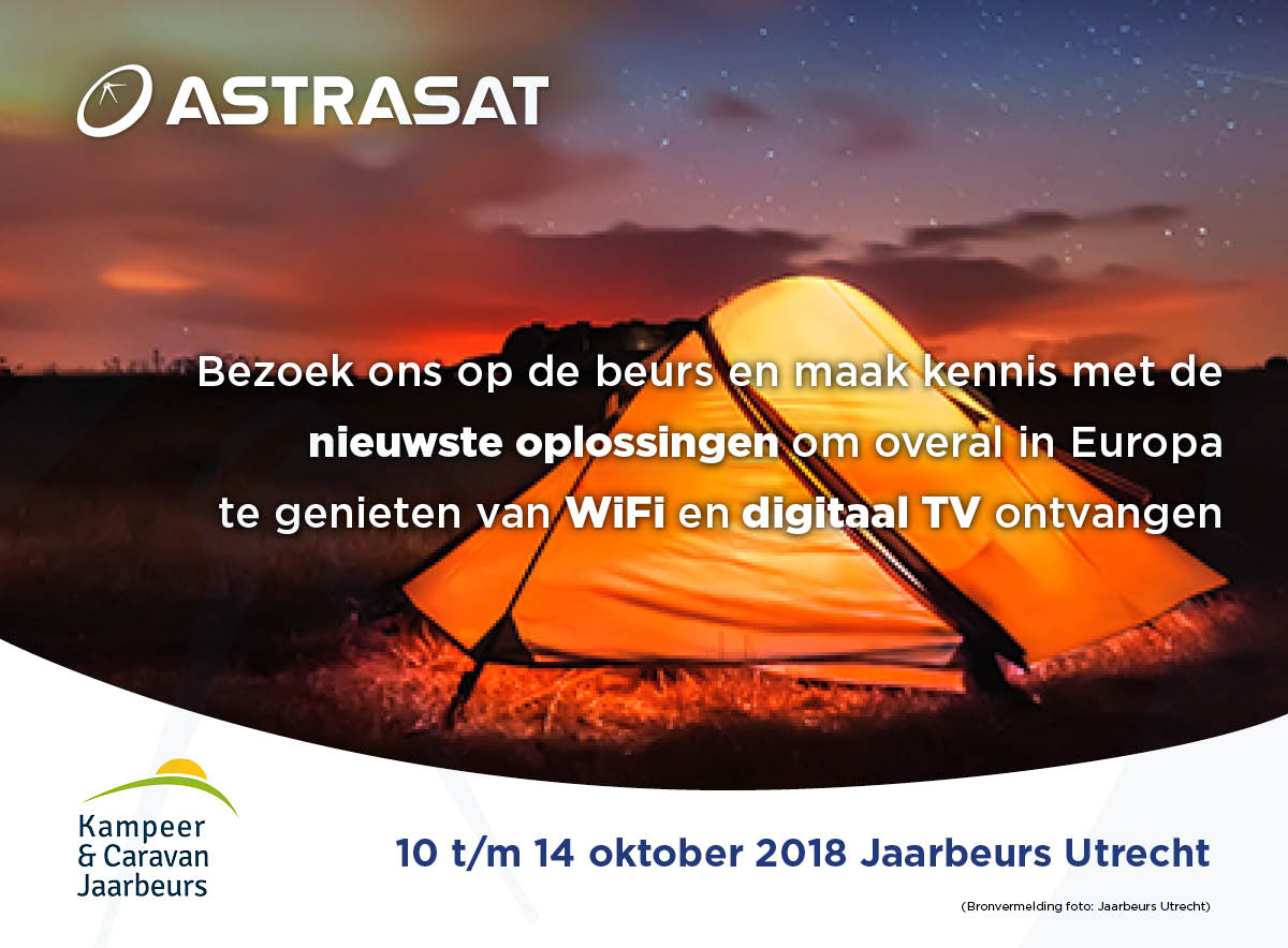 Astrasat staat op Kampeer en Caravan Jaarbeurs 2018