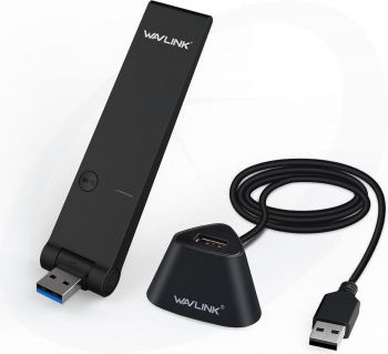 Wavlink AC1300 Dual band USB WiFi adapter met Mini Dock WN688U3D
