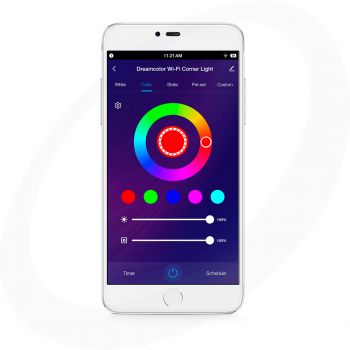 Xsarius Smart RGB led hoeklamp 2.4G WiFi-Outlet B-Ware