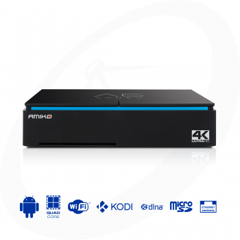 Amiko A6 COMBO - 4K digitale satelliet en T2 terrestrische / kabelontvanger - Android 7.1 OS