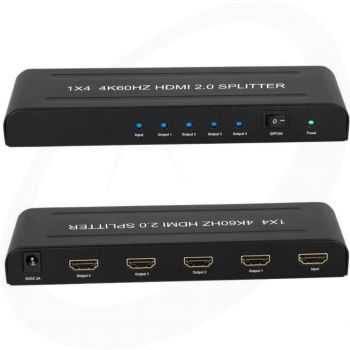 Slim 1x4 4K60HZ HDMI 2.0 Splitter 