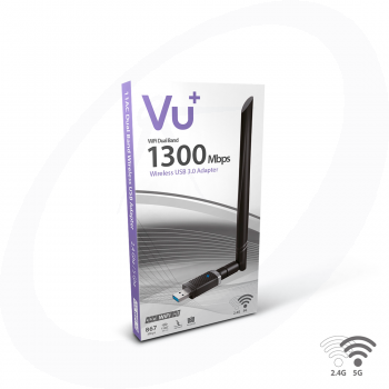 VU+ Dual Band Wireless USB 3.0 Adapter 1300 Mbps met 6 dBi antenne