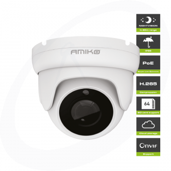 Amiko D20M500 V2 POE - Full HD 1080P - 5MP - Dome Camera