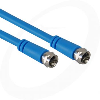 Maxview flylead coaxkabel Twin - 10 meter - Blauw