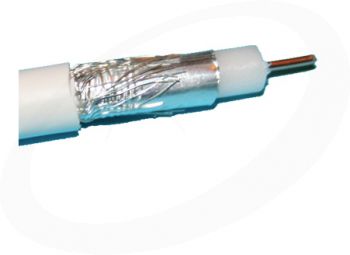 Belden H125 PVC Coax kabel Wit op rol (250 meter)