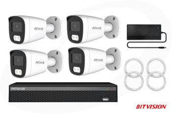 Amiko CCTV 4540 POE Beveiligingscamera set 5MP - 4 Camera's