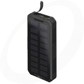 Goobay Outdoor snelladende powerbank met solar 20.000 mAh (USB-C™ PD, QC 3.0) - met Quick Charge