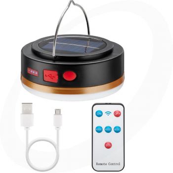 Goobay LED-campinglamp Solar zonne-energie met IR-afstandsbediening
