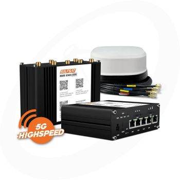 SELFSAT MWR 5560 eSIM 5G Cat 19 WLAN Router incl. Panorama Antenne Wit
