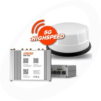 Selfsat MWR 5550 – 5G/4G LTE Cat.20 Gigabit Router met panoramische dakantenne – Wit
